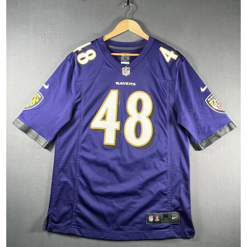 Nike On Field Baltimore Ravens NFL Jersey Queen 48 Purple Nike Size M